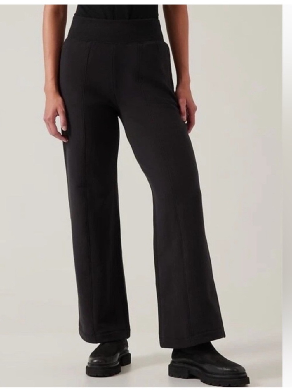 Athleta Retroplush Straight Leg Pant Women's Size X Small Black